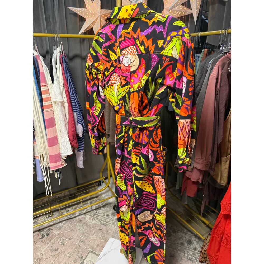 NEW Farm Rio Psychedelic Garden Jumpsuit Black Size XS - Picture 7 of 9